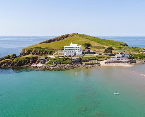 Devon- Südengland buchen ➤ Burgh Island - prächtiges Hotels in Devon ✓ spektakuläres Art Deco Wahrzeichen ✓ ab € 1.390.- p.P. für 2 Nächte